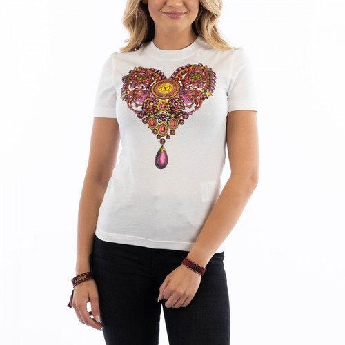 Versace Jeans Couture, Valentine T-shirt Biały, female, 724.00PLN