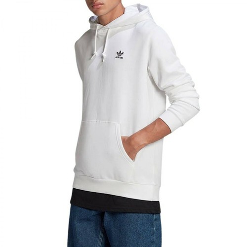 Adidas Originals, Bluza męska Trefoil Essentials Hoodie Biały, male, 286.35PLN