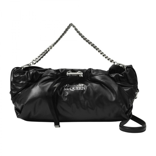 Alexander McQueen, Mini Bundle Bag in Leather Czarny, female, 5269.78PLN
