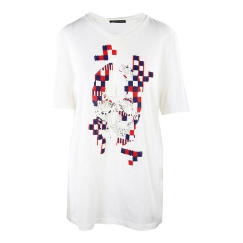 Alexander McQueen Pre-owned, Haftowana koszulka z koralikami i cekinami Biały, female, 1072.00PLN