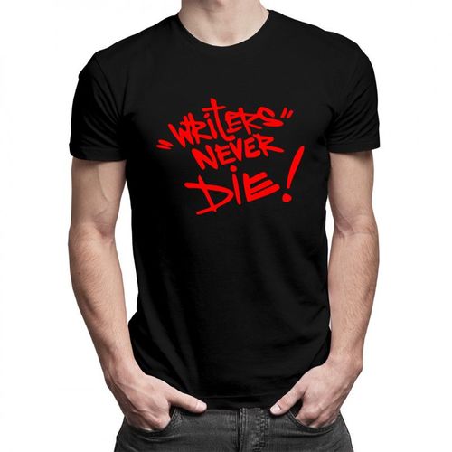 &quot;Writers&quot; Never Die! - męska koszulka z nadrukiem 69.00PLN