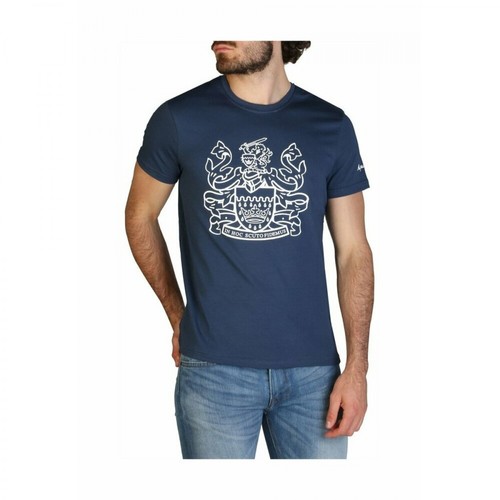 Aquascutum, T-shirt Niebieski, male, 259.66PLN