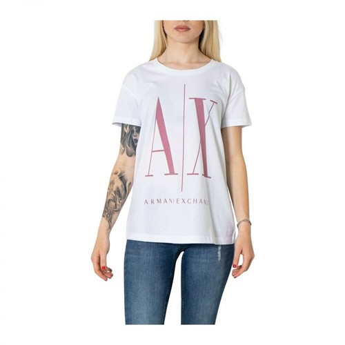 Armani Exchange, T-Shirt Biały, female, 369.82PLN