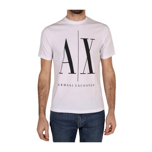 Armani Exchange, T-shirt Biały, male, 320.00PLN