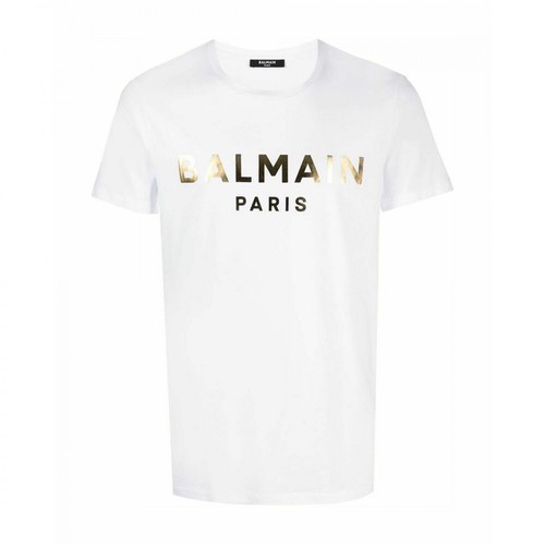 Balmain, Logo T-shirt Biały, male, 1346.00PLN