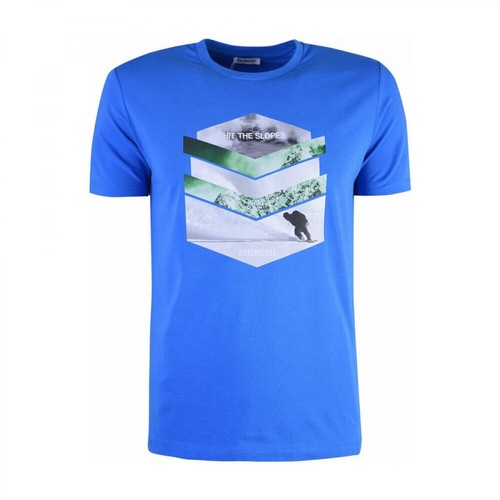 Bikkembergs, T-shirt Niebieski, male, 358.00PLN
