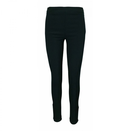 Burberry Vintage, Używane klasyczne elastyczne spodnie z suwakami Czarny, female, 912.00PLN