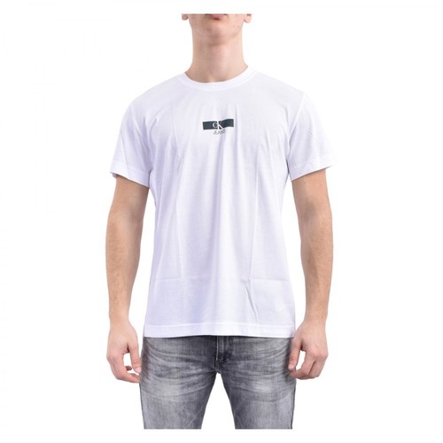Calvin Klein Jeans, T-shirt Biały, male, 136.17PLN