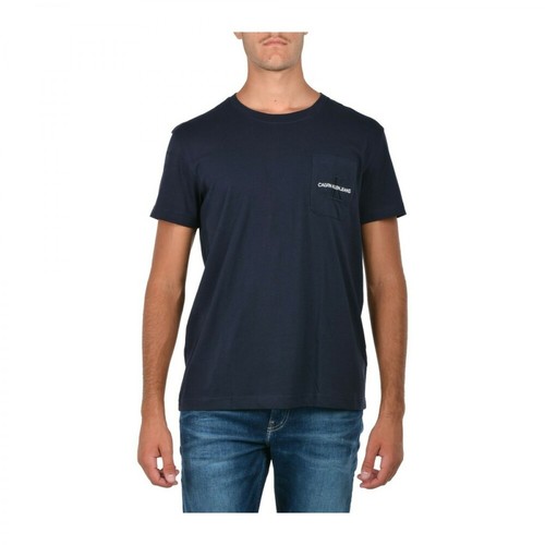 Calvin Klein, T-shirt Niebieski, male, 160.00PLN