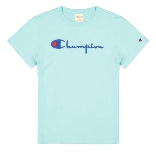 Champion, Crewneck T-Shirt Niebieski, female, 292.00PLN