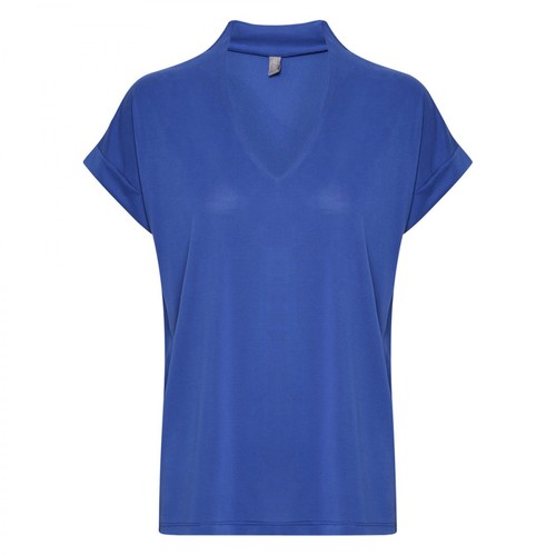 Culture, V-neck T-Shirt Niebieski, female, 189.00PLN