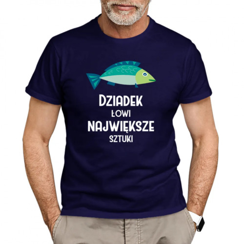 Dziadek łowi największe sztuki - męska koszulka z nadrukiem 69.00PLN