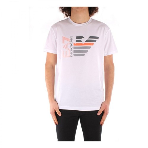 Emporio Armani EA7, 3Kpt22 T-shirt Biały, male, 285.96PLN