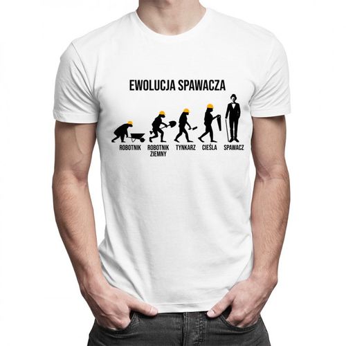 Ewolucja spawacza - męska koszulka z nadrukiem 69.00PLN