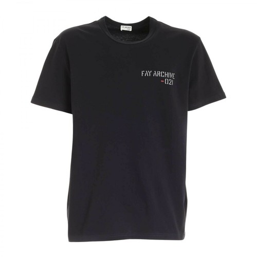 Fay, T-shirt Niebieski, male, 580.00PLN