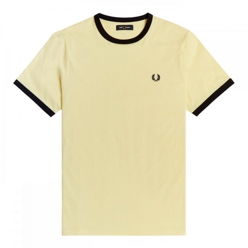 Fred Perry, T-Shirt Żółty, male, 211.00PLN