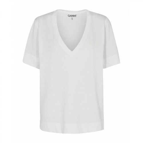 Ganni, T2918001 T-Shirt Biały, female, 301.00PLN