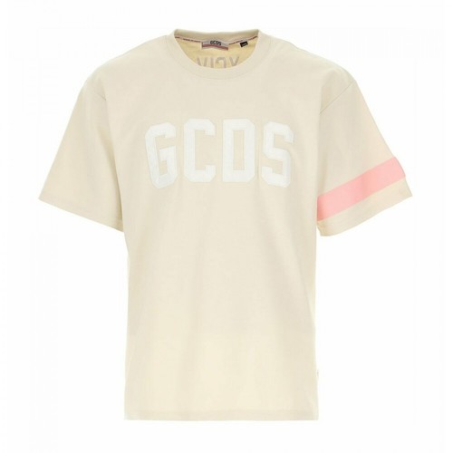 Gcds, Logo T-Shirt Beżowy, male, 424.40PLN