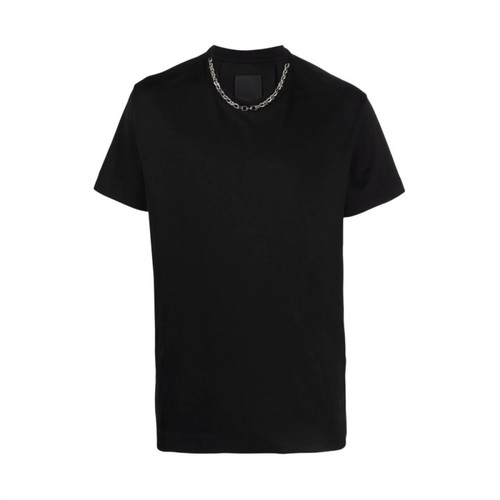 Givenchy, Chain-Link Detail Short-Sleeve T-Shirt Czarny, male, 3218.00PLN