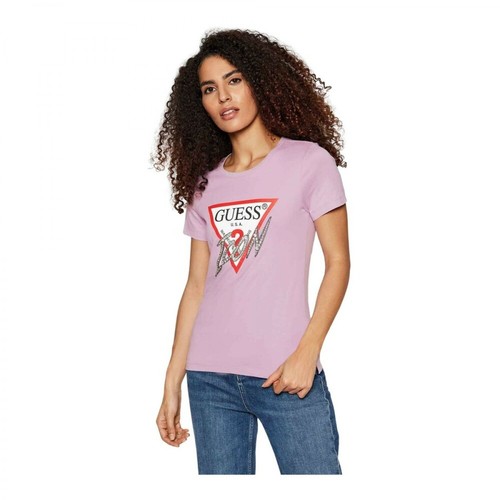 Guess, T-Shirt Różowy, female, 201.00PLN
