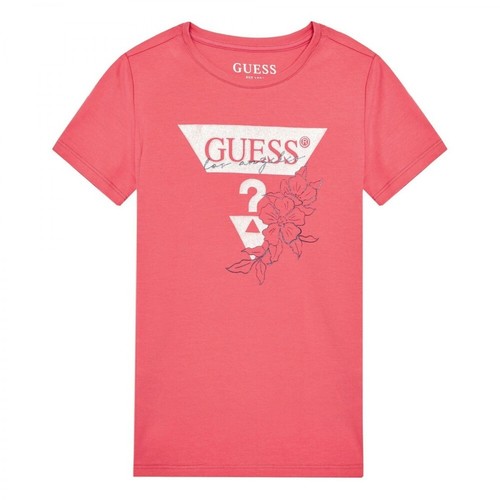 Guess, T-Shirt Różowy, male, 164.00PLN