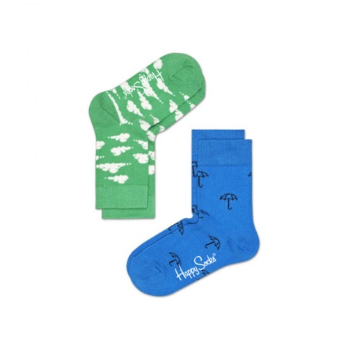 Happy Socks, 2-Pack Cloud Socks Kclo02 7000 Zielony, male, 60.00PLN