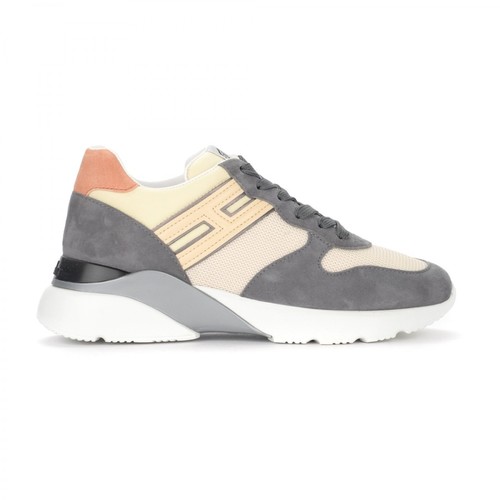Hogan, Sneakers H385 Active One in suede e tessuto Szary, female, 1487.00PLN