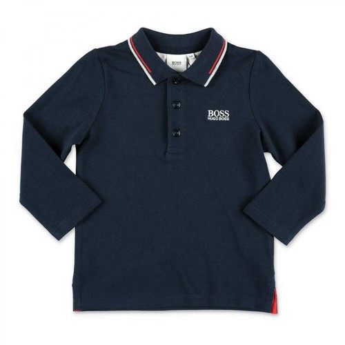 Hugo Boss, cotton piquet polo shirt Niebieski, male, 247.00PLN