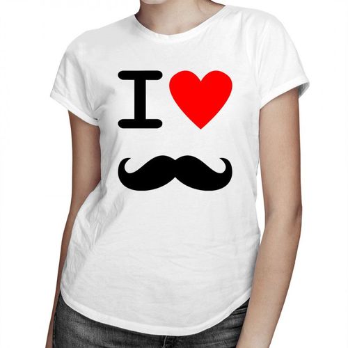 I love Mustache - damska koszulka z nadrukiem 69.00PLN