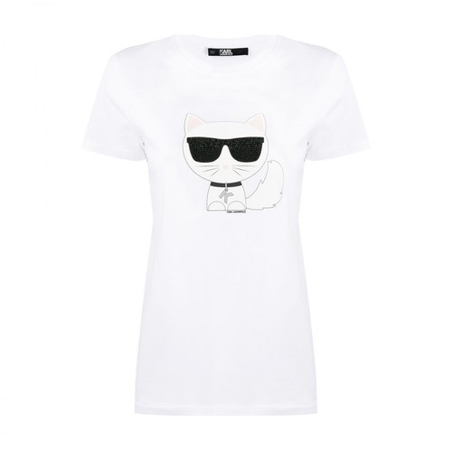 Karl Lagerfeld, Choupette print T-shirt Biały, female, 406.00PLN