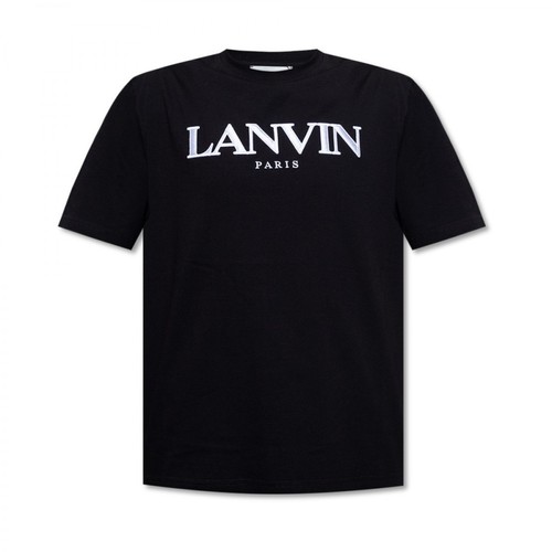 Lanvin, T-shirt with logo Czarny, male, 1186.00PLN