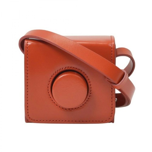 Lemaire, Mini Camera Bag in Leather Czerwony, female, 2360.28PLN