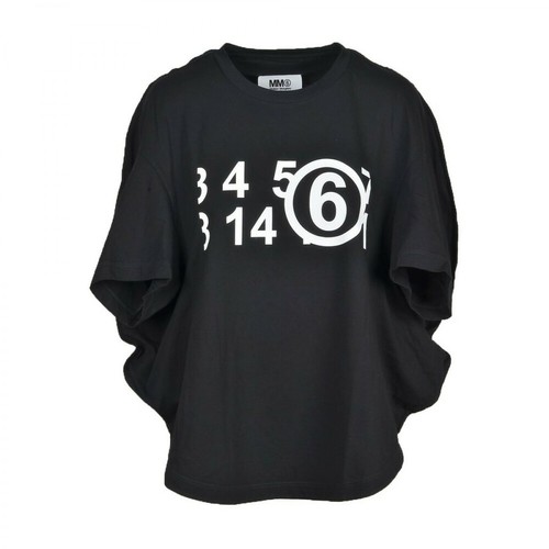 Maison Margiela, Black T-Shirt Czarny, female, 616.00PLN