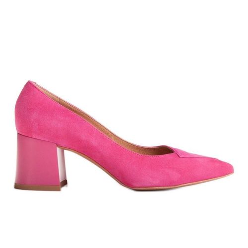 Marco Shoes Eleganckie różowe czółenka 1434P damskie z zamszu 299.00PLN