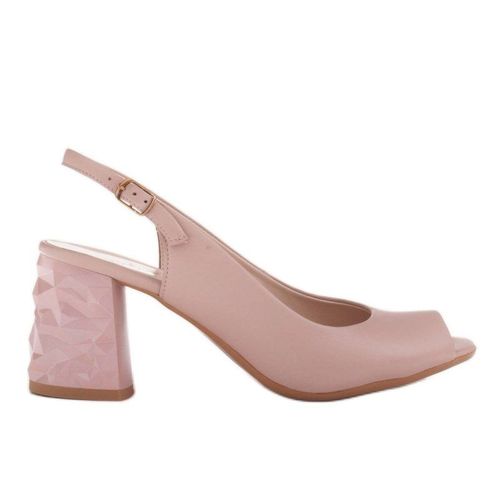 Marco Shoes Różowe sandały na obcasie 3D 289.00PLN