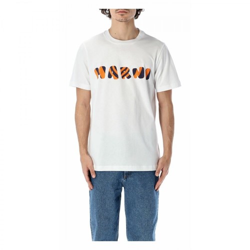 Marni, T-Shirt Humu0170P1Uscs78 Biały, male, 1140.00PLN