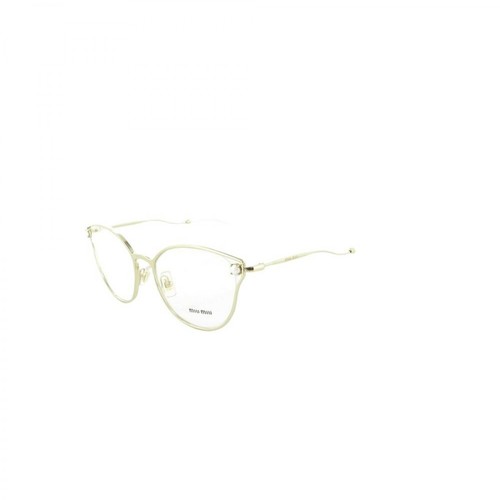 Miu Miu, VMU 53Q Pearl Glasses Żółty, female, 1437.00PLN
