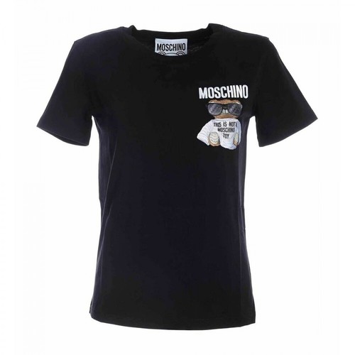 Moschino, Little Bear T-shirt Czarny, female, 728.00PLN