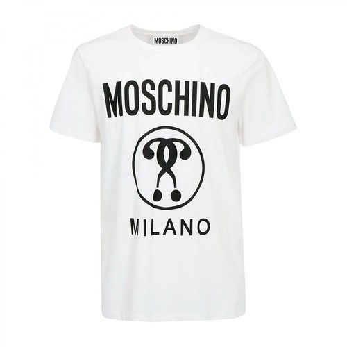 Moschino, T-shirt logo Biały, male, 626.00PLN
