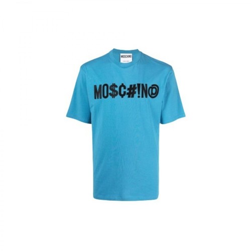 Moschino, T-Shirt Niebieski, male, 667.00PLN