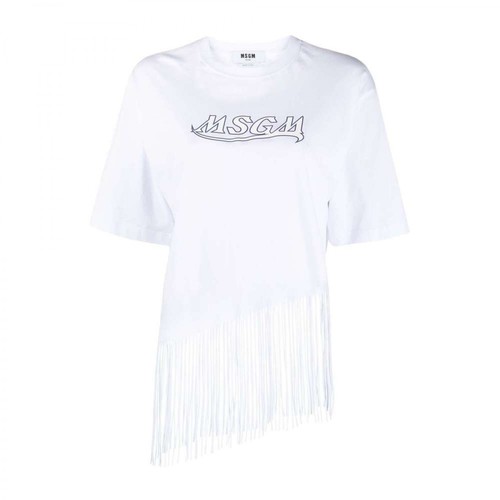 Msgm, branded T-shirt Biały, female, 397.00PLN