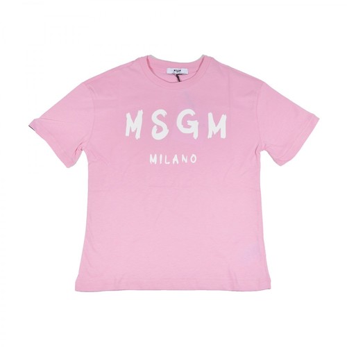 Msgm, Kids T-shirt Różowy, female, 133.00PLN