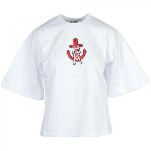 Msgm, T-shirt Biały, female, 434.00PLN