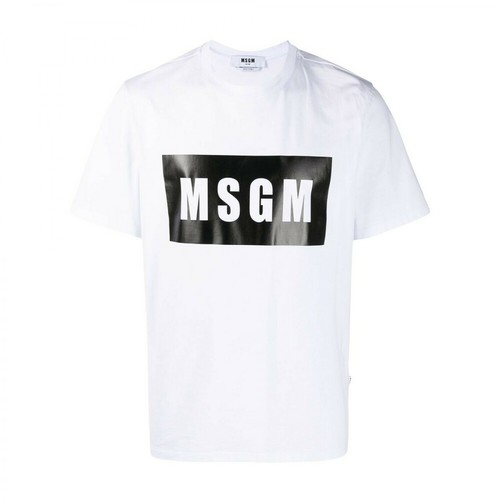 Msgm, T-Shirt Biały, male, 434.00PLN