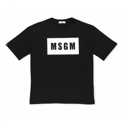 Msgm, T-shirt Czarny, male, 192.00PLN