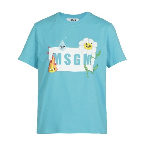 Msgm, T-shirt Niebieski, female, 496.00PLN