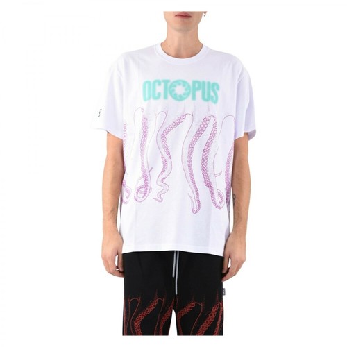 Octopus, Blurred t-shirt Biały, male, 136.17PLN