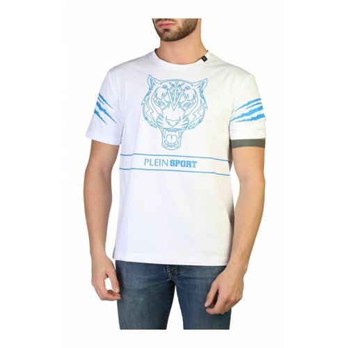 Plein Sport, T-shirt - Tips102 Biały, male, 648.00PLN