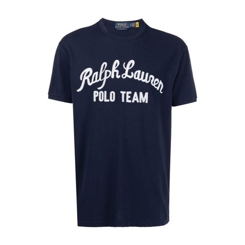 Polo Ralph Lauren, T-Shirt S/S Knit Niebieski, male, 440.00PLN