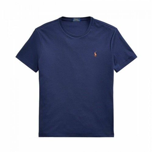 Ralph Lauren, Custom Slim Fit Soft Cotton T-Shirt Niebieski, male, 366.00PLN